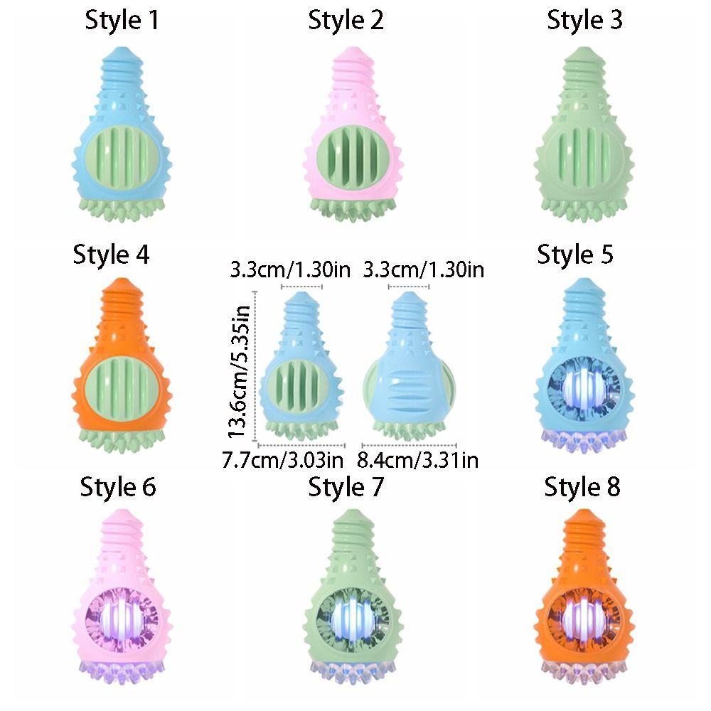 Pet Interactive Supplies Bulb Shape Pet Funny Creative Dog Sounding Ball Durable Glowing Pet Chew Grinding Teeth