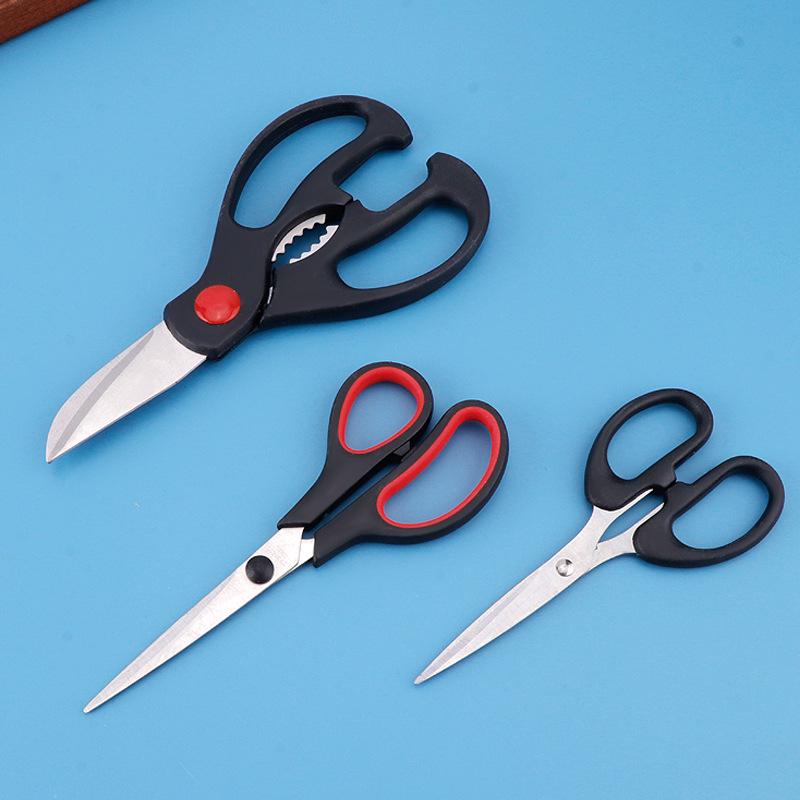 Stainless Steel Multi-Function Household Scissors Set: Kitchen, Chicken Bone, Sewing, and Craft Scissors