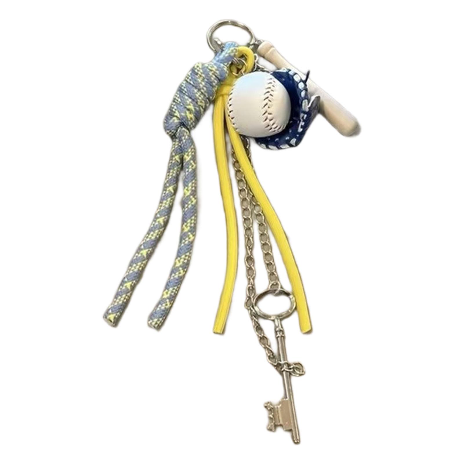 

Цветной бейсбольный брелок для бейсбольной сумки, стильный аксессуар для сумок и ключей, прочная веревка для скалолазания, материалы, использование 4