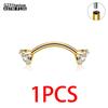 1/5PCS G23 Titanium internal thread Labret Lip Stud Piercing Eyebrow Body Jewelry Nose Ring C rod For Women Septum Piercing
