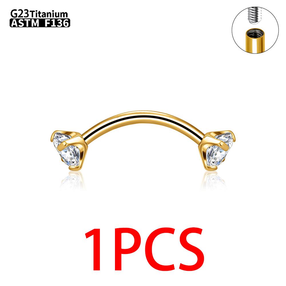 1/5PCS G23 Titanium internal thread Labret Lip Stud Piercing Eyebrow Body Jewelry Nose Ring C rod For Women Septum Piercing