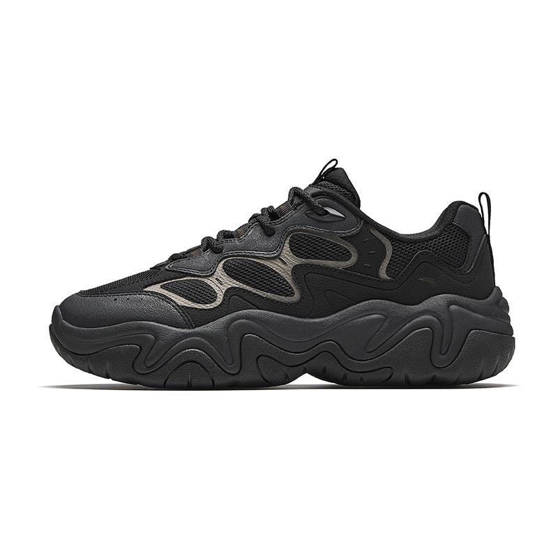 Anta Synthetic Leather Fabric Lifestyle Series Trendy Casual Lace-Up Height Increasing Low-Top Dad Shoes Men Sneaker 112618853-3 40