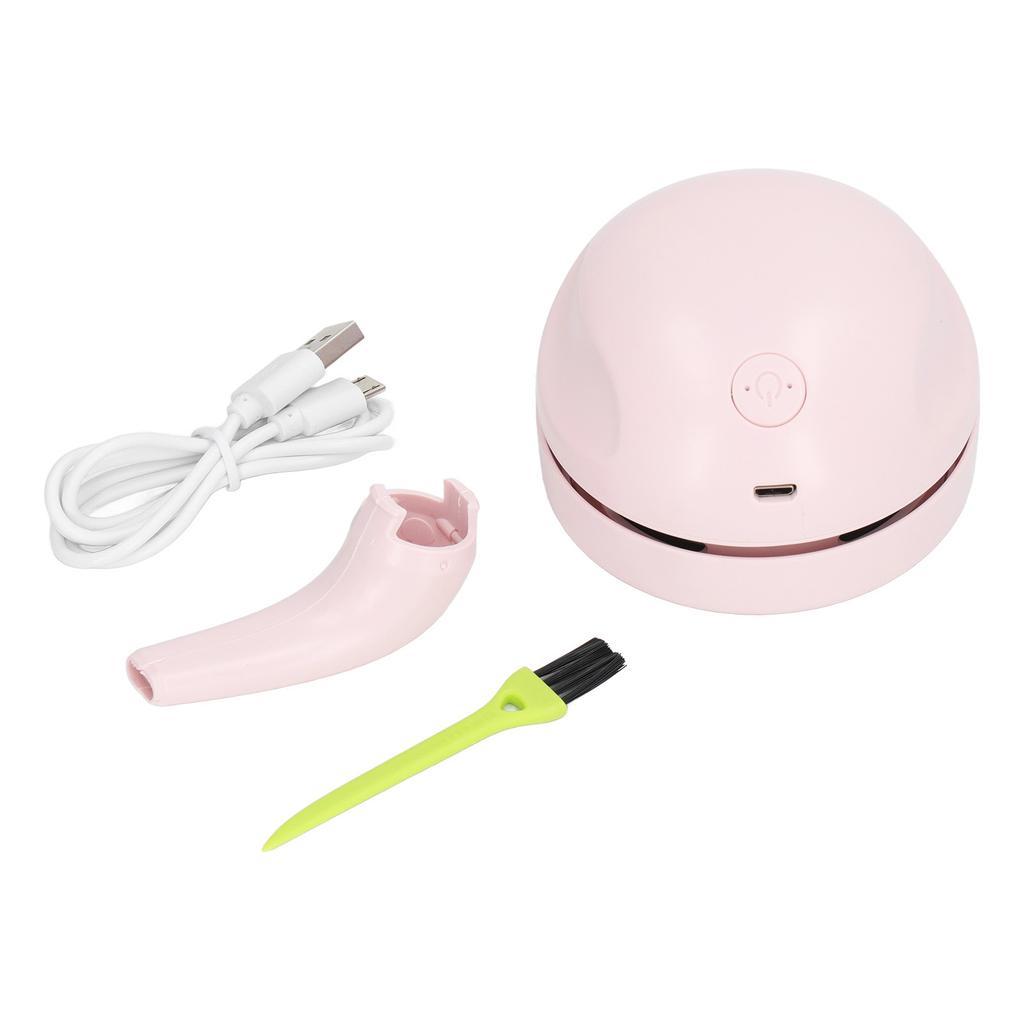 Desktop Vacuum Cleaner Pink Portable Mini Handheld Desk Vacuum Cleaner USB Charging Office Keyboard Cleaner