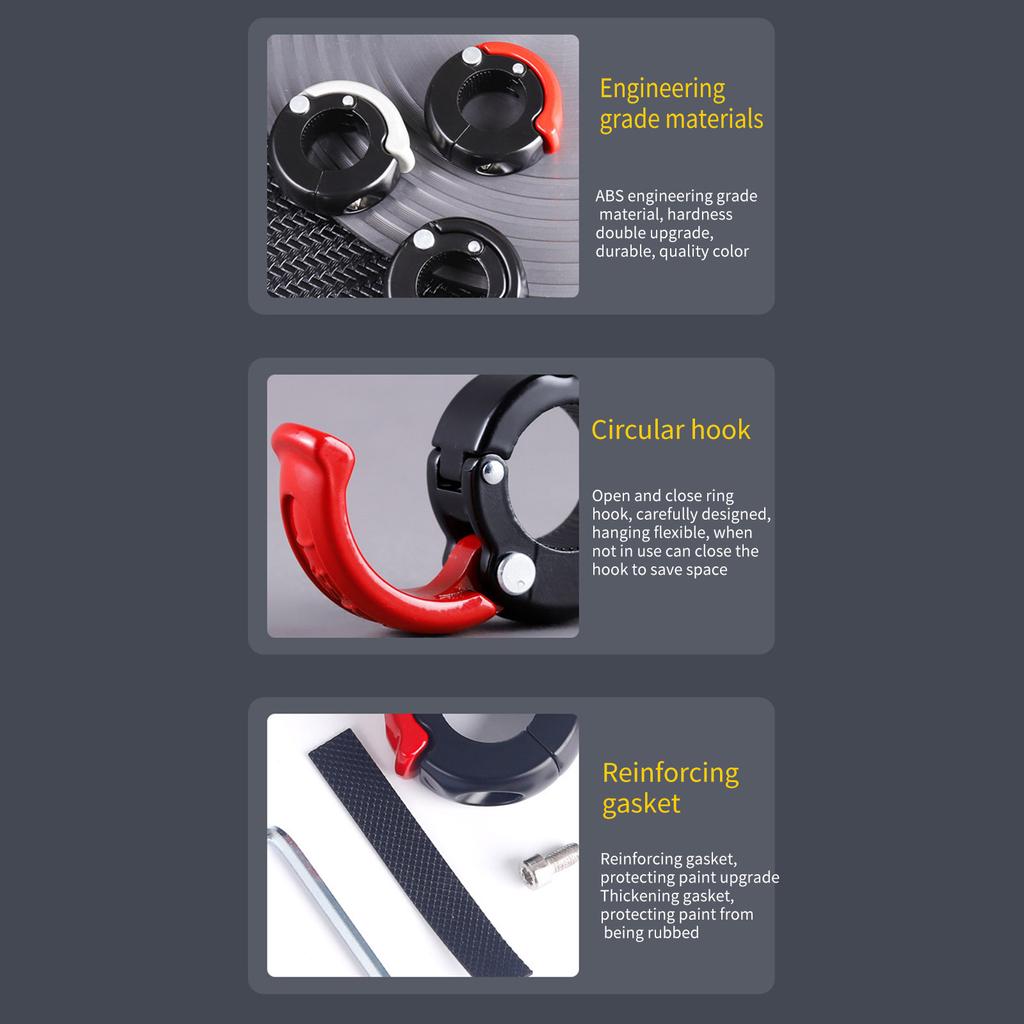 Aluminum Alloy Hanger Hook Holder Scooter Helmet Hook Replaceable Electric Bike Hanging Bag Claw Hook Motorcycle Hook