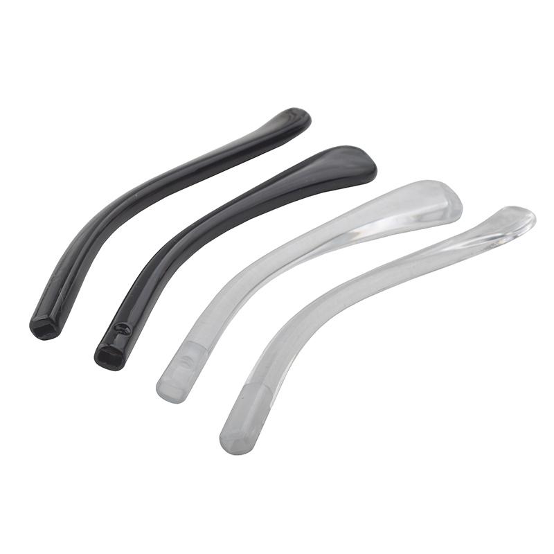10pairs=20pcs Black Transparent Glasses Plastic Temple Tips Eyeglasses Tip Replacement Repair Accessory