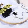 24-Piece Black & White Embroidery Cross-Stitch Polyester Thread Set