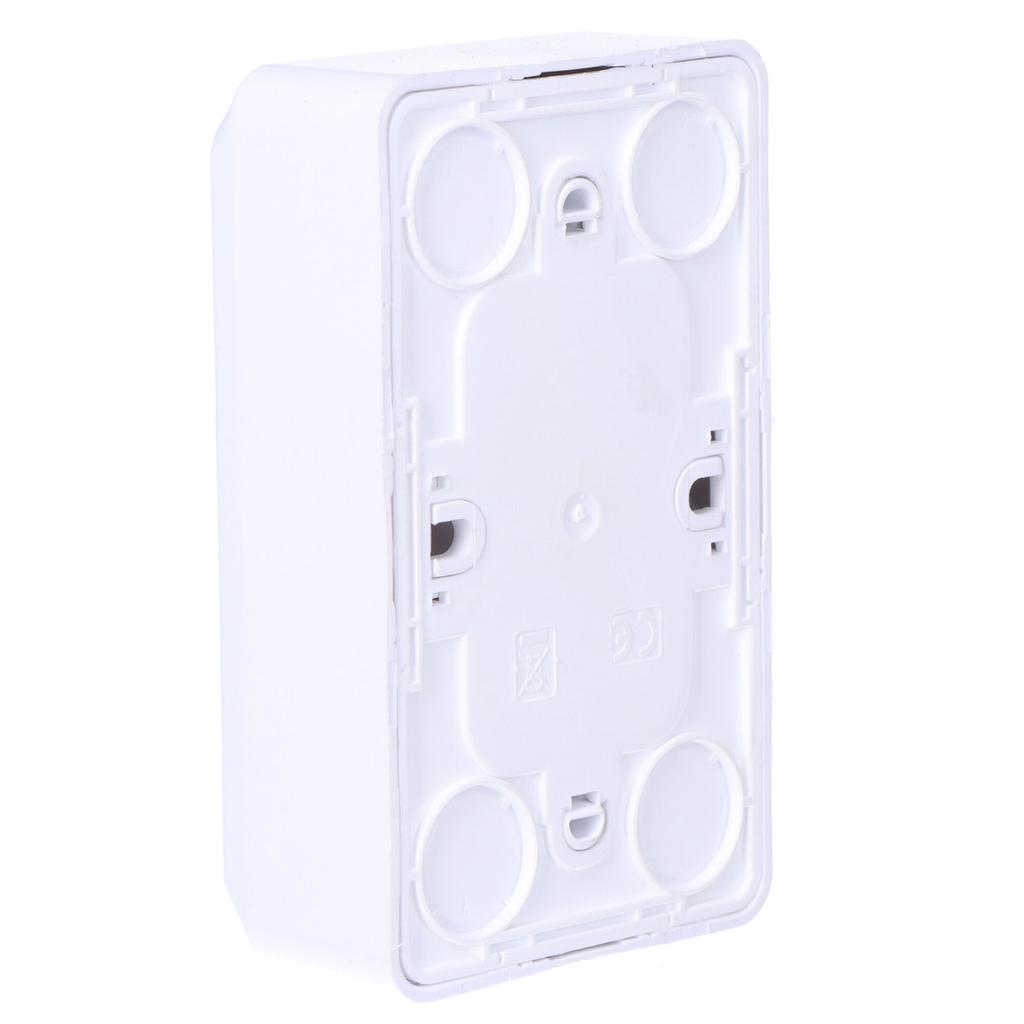 Surface-mounted double socket without grounding, white PRIMA