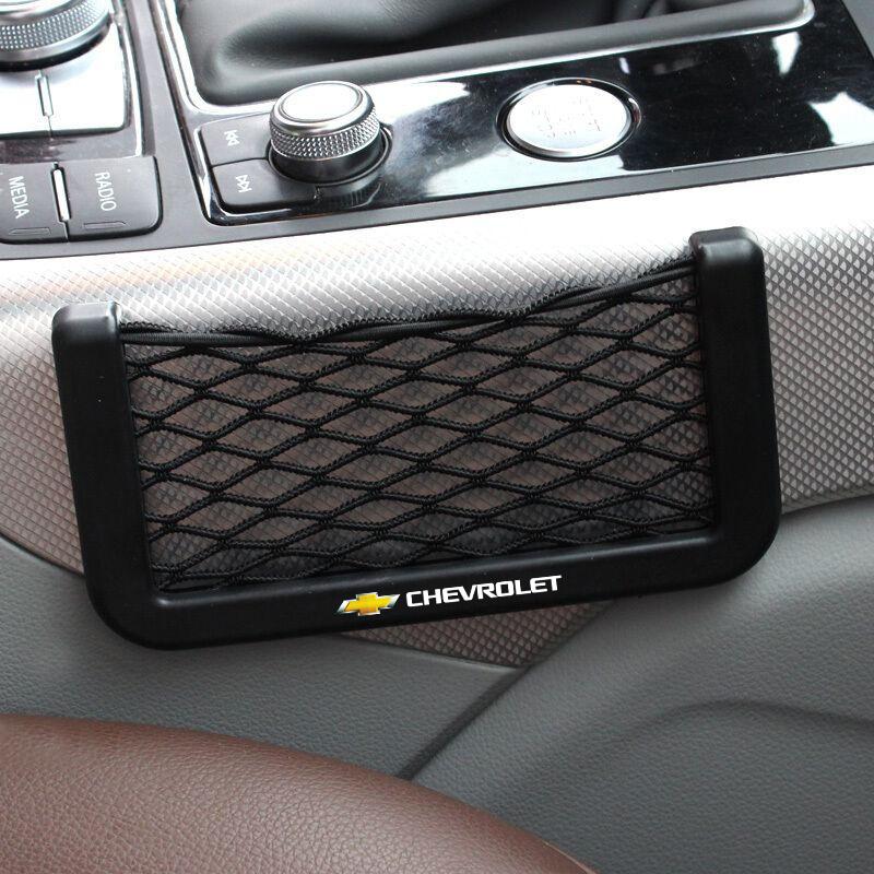 Car Organizer Storage Bag Auto Paste Net Pocket Phone Holder Car Accessories For Chevrolet Colorado Cruze Spark Captiva Malibu Trax Aveo Camaro