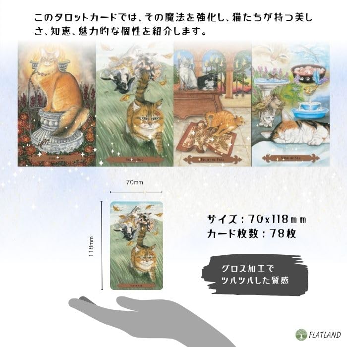 Mystical Cats Tarot Tarot Fortune Telling with Japanese Instructions, Authentic