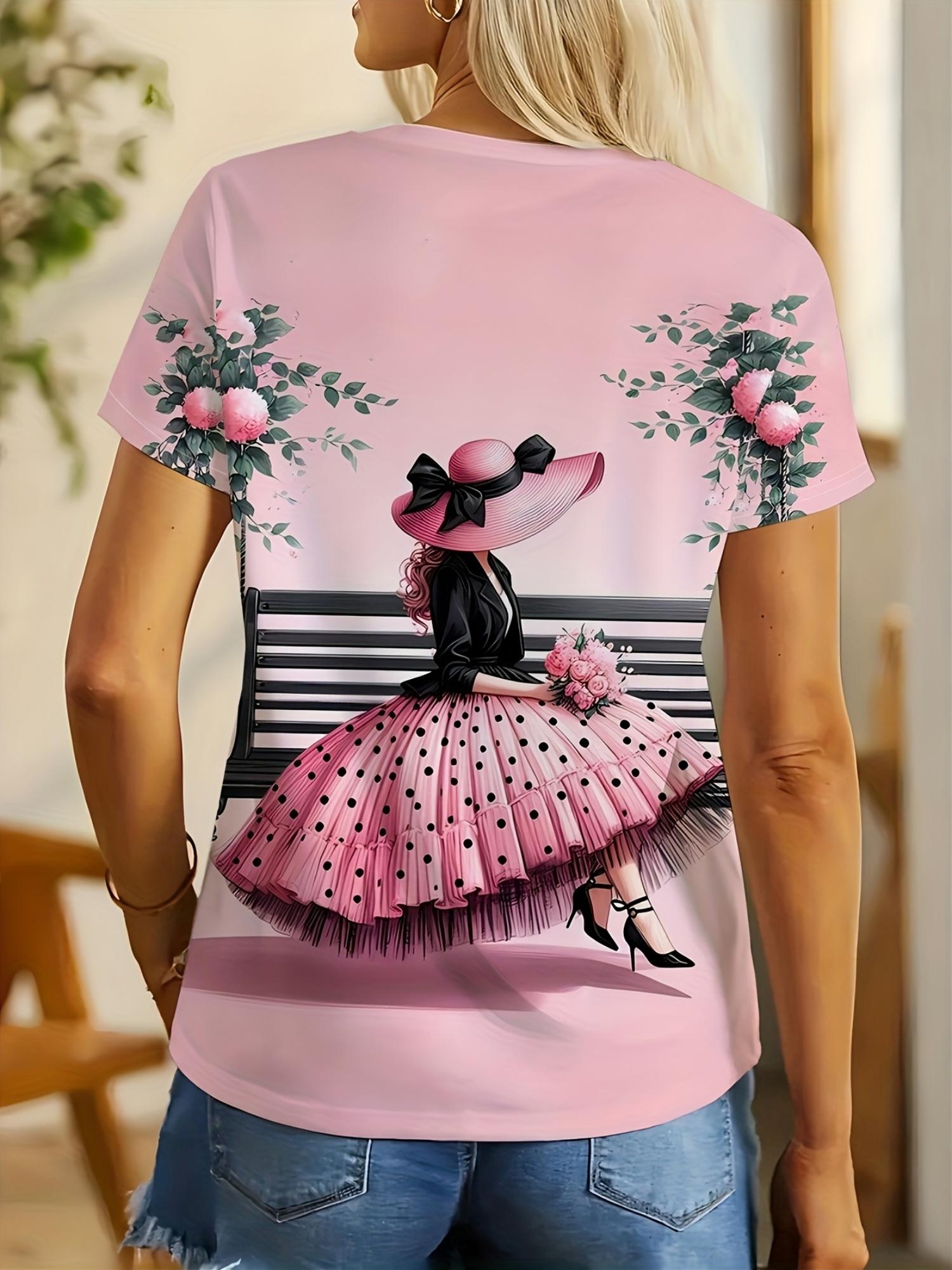 

Size Code Women S Fashion Short Sleeve. Romantic Pink And Floral Swing Elegant Noble Lady Polka Dot Print Weekend Party Style Spring Summer Autumn Dai S дубильная кора