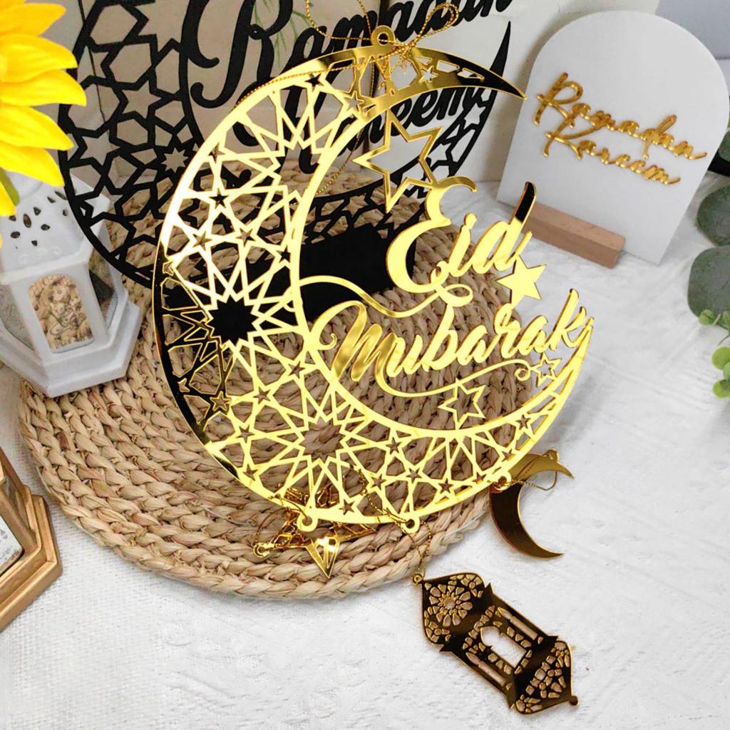 Elegant Eid Wind Bell Hanging Decoration Featuring Durability Acrylic for Ramadan Kareem Decoration