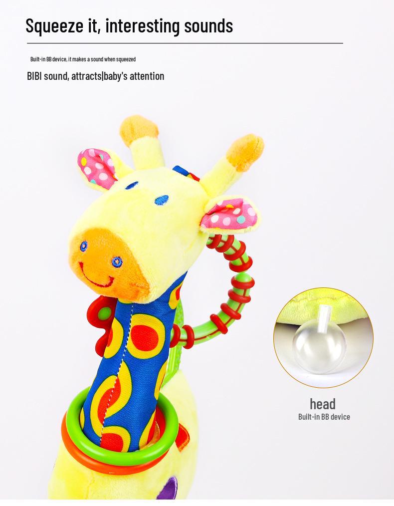 Happy Monkey Baby Mobile: Giraffe Rattle Pendant for Infants