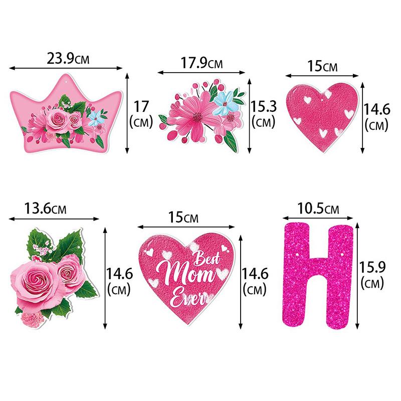 Mother'S Day Decorations Pull Flaghappy Mother'S Day Pull Flagflower Pull Flagmother'S Day Holiday Decorations Birthday Party