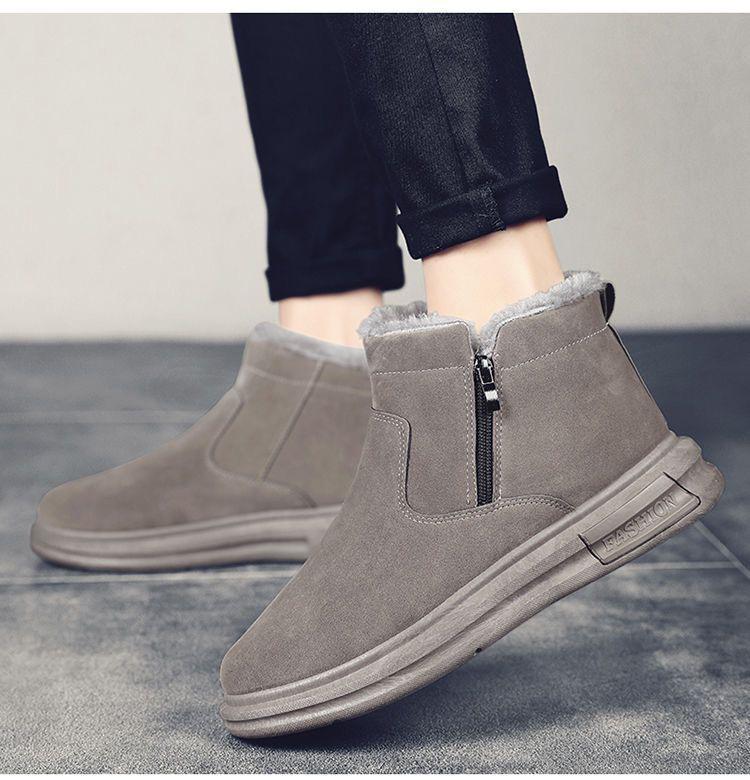 

Мужская обувь осень и зима новая утолщенная обувь для снега модные ботинки бархатные теплые папины кроссовки зима 44