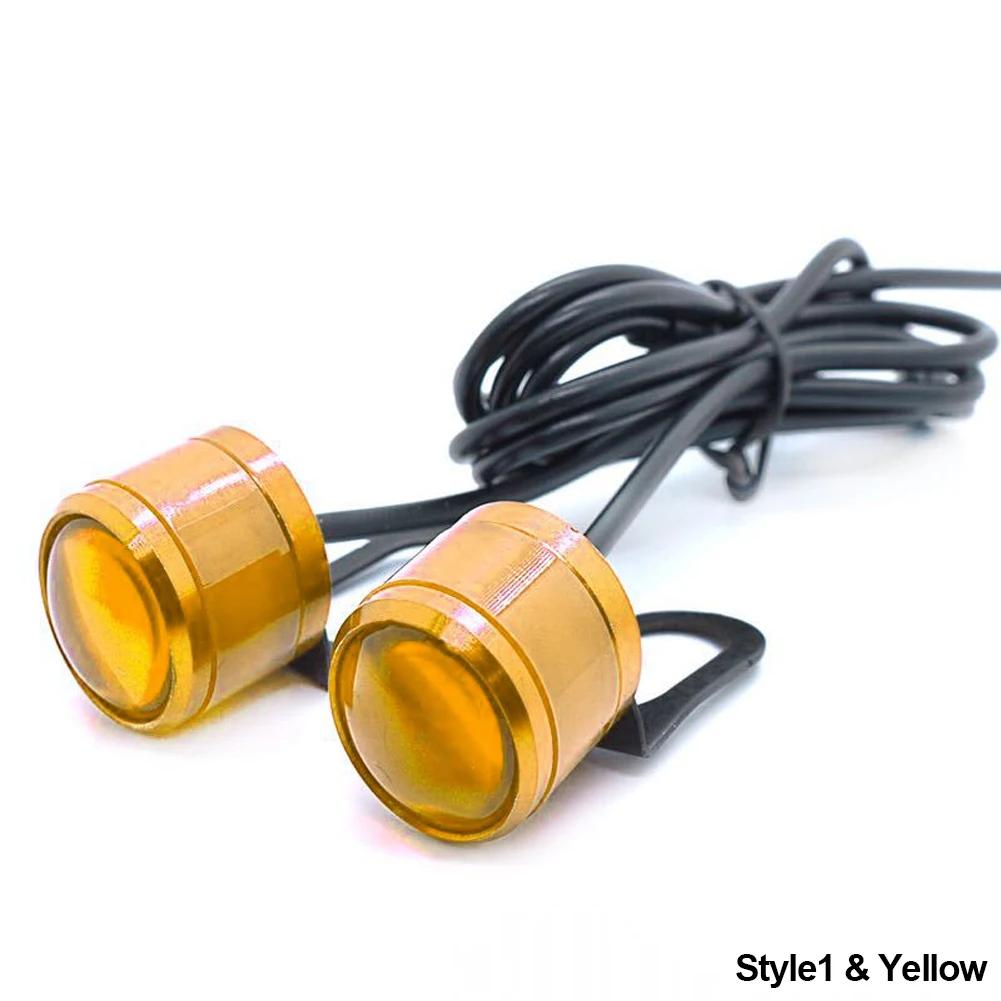 2PCS Motorcycle Strobe Led 5w led eagle eye flashing Light 7Colors With Brackets Daytime Running Lights For Spotlight DC12V