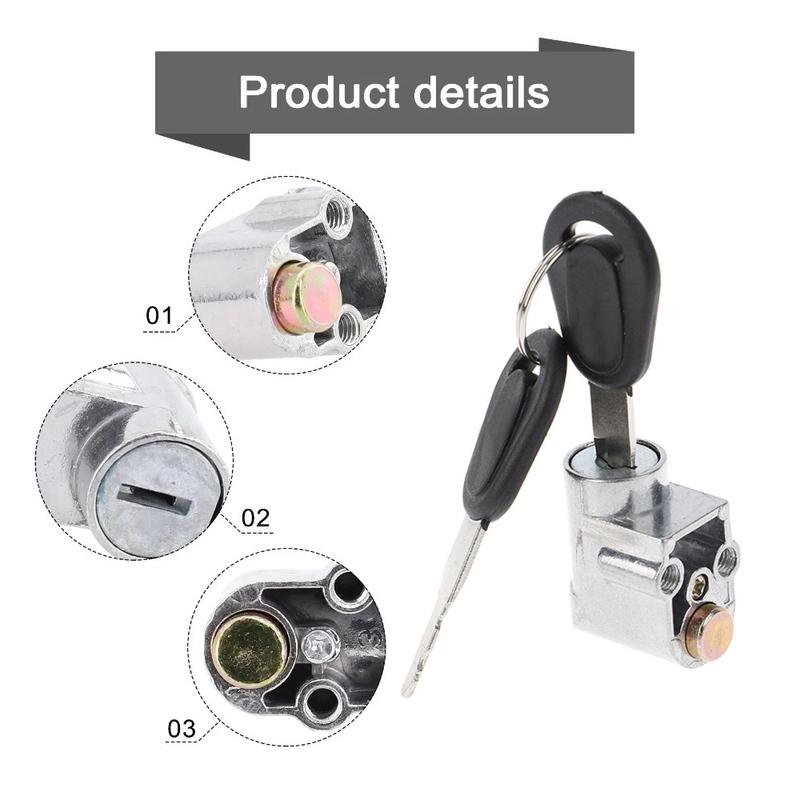 1pc Universal Motorcycle Ignition Switch Lock with 2 Keys Electric Motorcycle ATV Start Key Ignition Lock Motorcycle Accessories