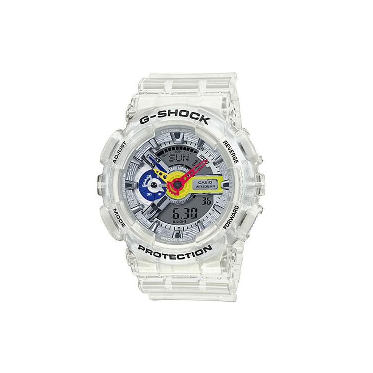 

CASIO Men Liquid Crystal/Analog Dual Display Series Gray Watch GA-110FRG-7A GA-110FRG-7A White