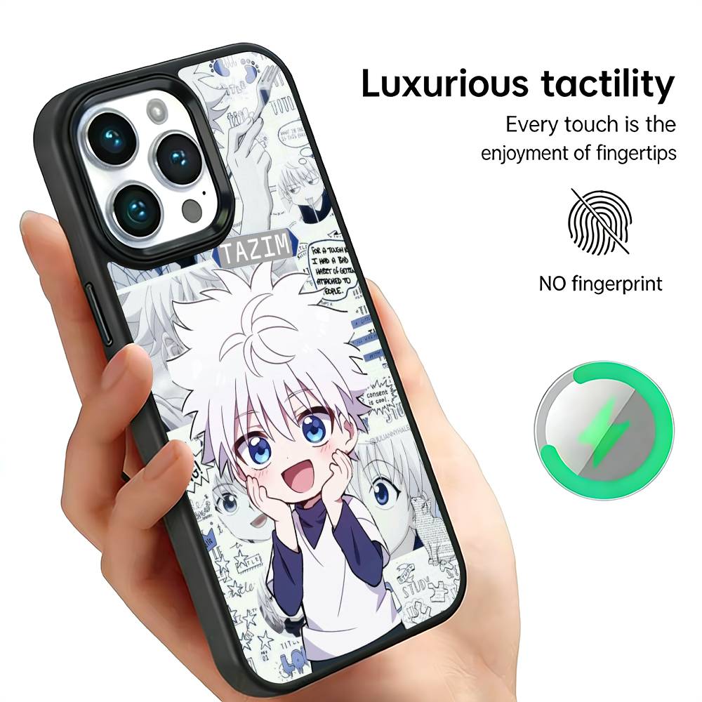 

K-Killua Zoldyck H-Hunter X Hunter Phone Case For iPhone17,16,15,14,13,12,11 Plus,Pro Max, New Magnetic Wireless Charging iPhone13