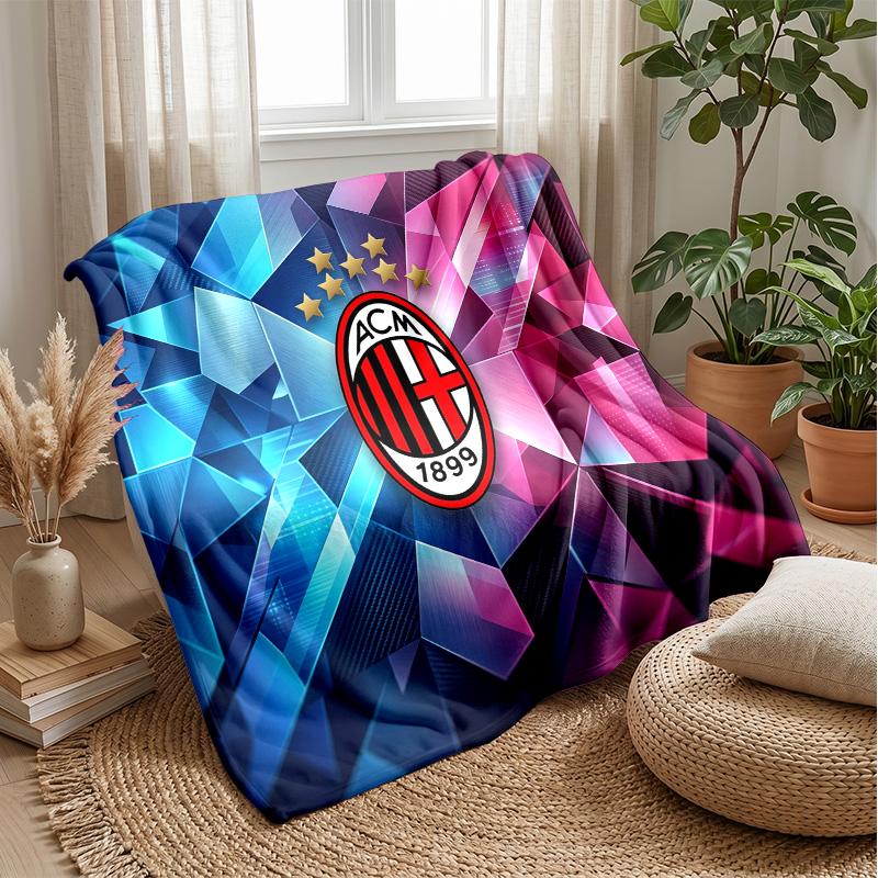AC Milan Theme blanket Soft Flannel Blanket Plush Throw Blanket Cozy Sofa Bed Blanket for Home Decor