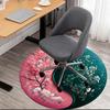 Yin Yang Harmony: Floral Balance Wall ArtRound Non-Slip chair mat chair carpet for office Rugs for Office Decor Gift For Valentine's Day Mother's Day