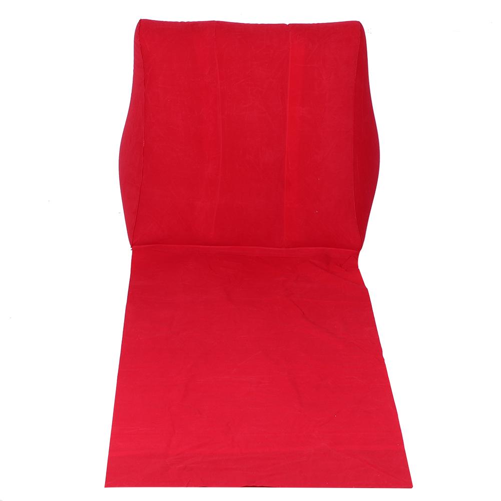 Household Inflatable Triangular Back Support Pillow Portable Folding Cushion Indoor OutdoorRed