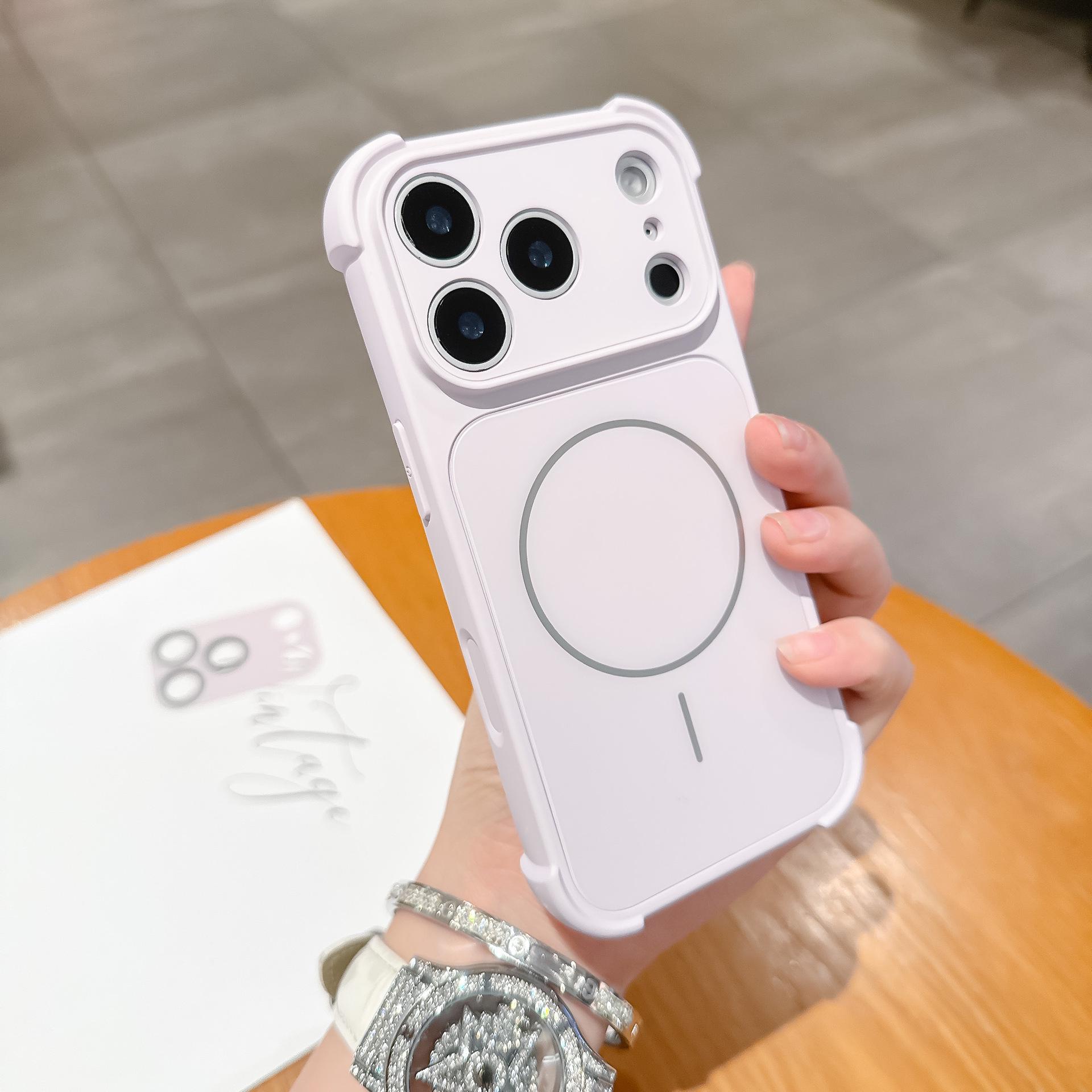 

iPhone 17 Pro Max Magnetic Case with Four-Corner Airbags, Full Coverage Lens Protection for Models 14-16. iPhone 16