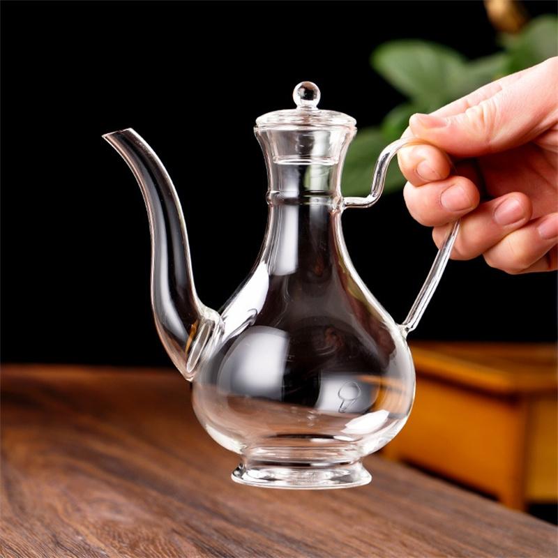 500ml Imitation Song Heat Resistance Glass Teapot Brewing Tea Long Mouth Glass Tea Pot Chinese Traditional Kung Fu Tea Set