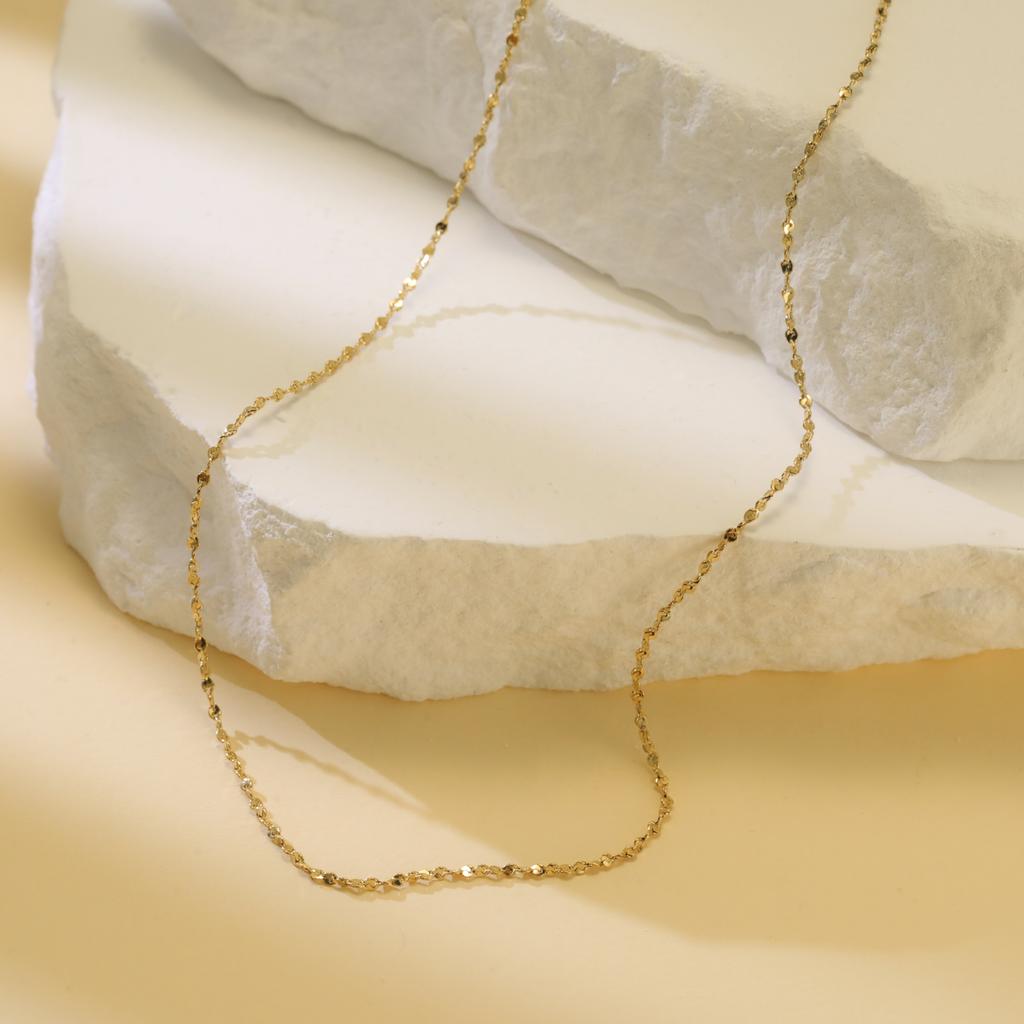 Teamer Sparkle Chain Necklace For Women Girls Stainless Steel Gold Color Basic Minimalist Necklace Choker Jewelry 2026 New