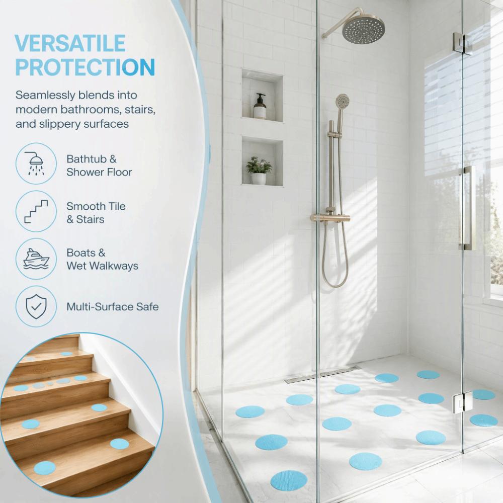 24 PCS Round Shape Bathtub Sticker PEVA Anti Slip Shower Tape Bathroom Bathtub Shower Stairs