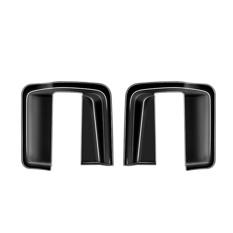 A03E-For Toyota Alphard 40 Series + Car Inner Middle Door Handle Bowl Cover Trim Frame Sticker Replacement Bright Black