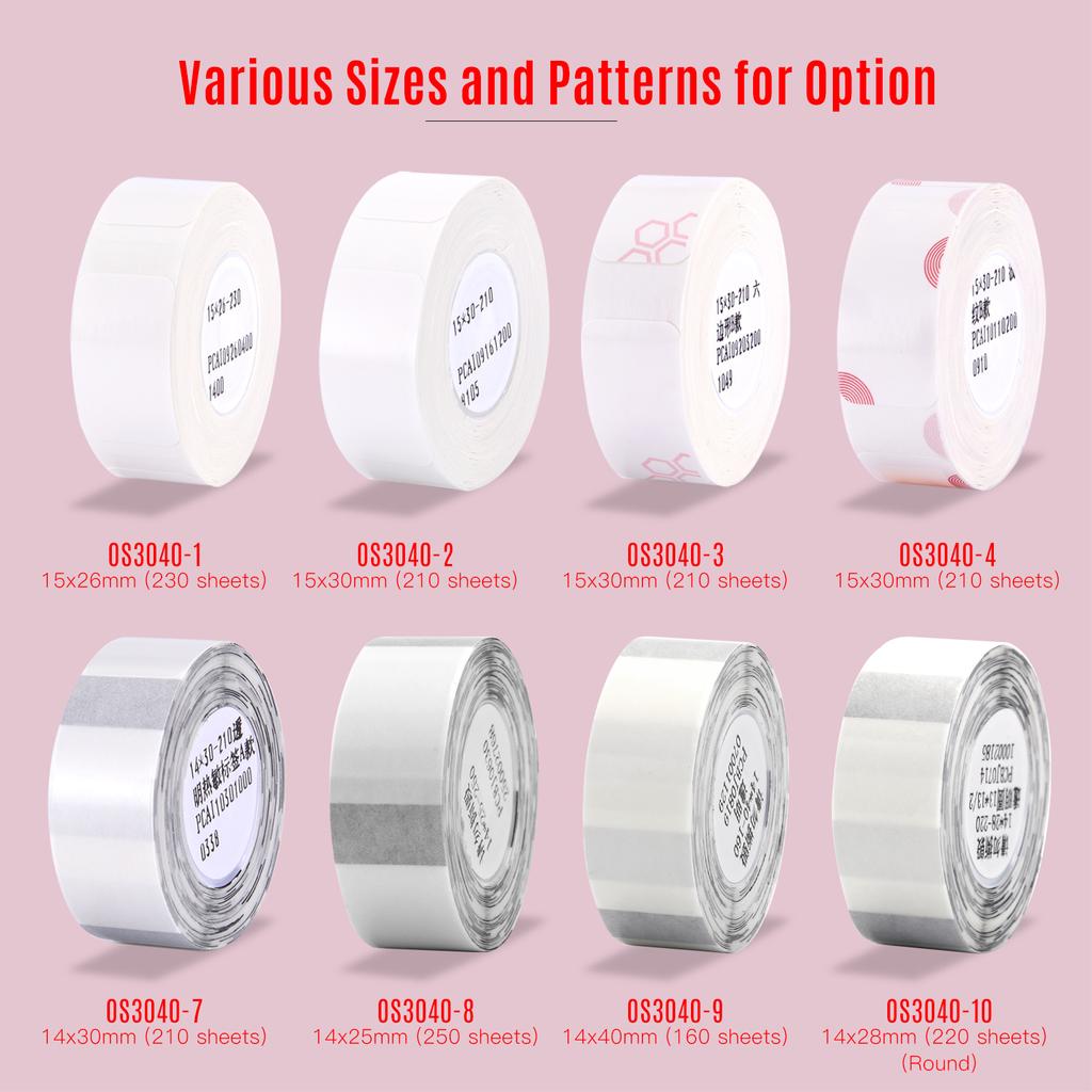 Niimbot Thermal Printing Label Paper Barcode Price Size Name Blank Labels Waterproof Tear Resistant 15*30mm 210sheets