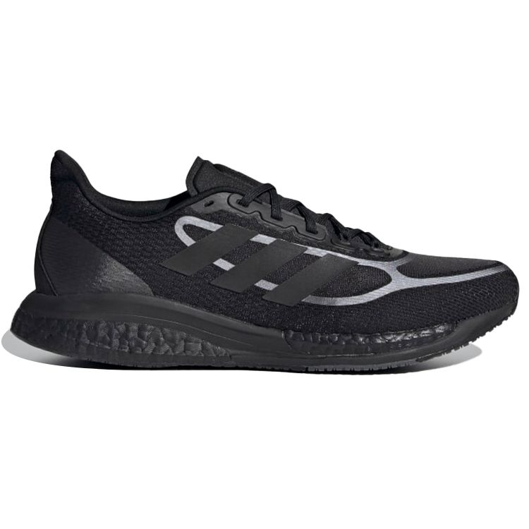 Adidas Supernova+ Comfortable Minimalist Mesh Fabric Non-Slip Breathable Low-Top Marathon Running Shoes Men Sneakers Obsidian-Black FX6649