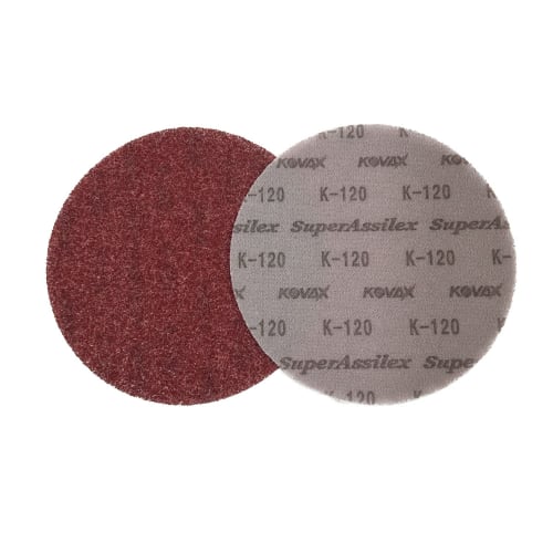 KOVAX Super Acilex Red Discs (Boxed), 125mm Round, No Hole, P-0, No. 120 Grain Equivalent, 100 Discs per Box