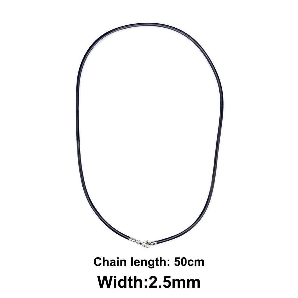 2/2.5/3mm Simple Rubber Rope Necklace For Men Women Fashion Jewelry Gift Casual Round Neck Black Necklace