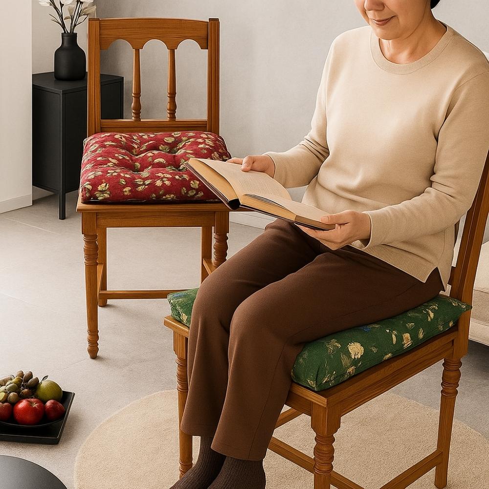 Полиэстеровая подушка для обеденного стула Нескользящая подушка татами Подушка для офисного сиденья Для дома и офиса белый