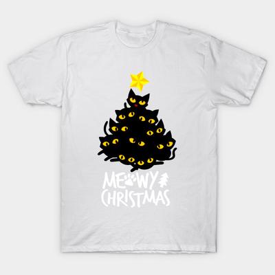T-shirt Femme Meowy Christmas Imprimé Harajuku Kawaii T-shirt Été Manches Courtes T-shirt Femme Haut Tee