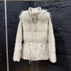 Winter new Tuscan fur integrated removable goose down down pie overcome women