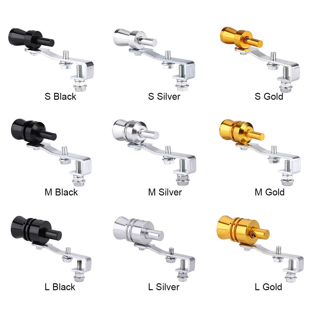 Universeller Auto Turbo Sound Simulator S/M/L Aluminiumlegierung Turbo Auspuff Pfeife Soundverstärker Blow Off für gerades Auspuffrohr