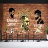 Barber Shop Wall Paper Trend Hairdressing Men's Salon Wallpaper Industrial Decoration Mural
