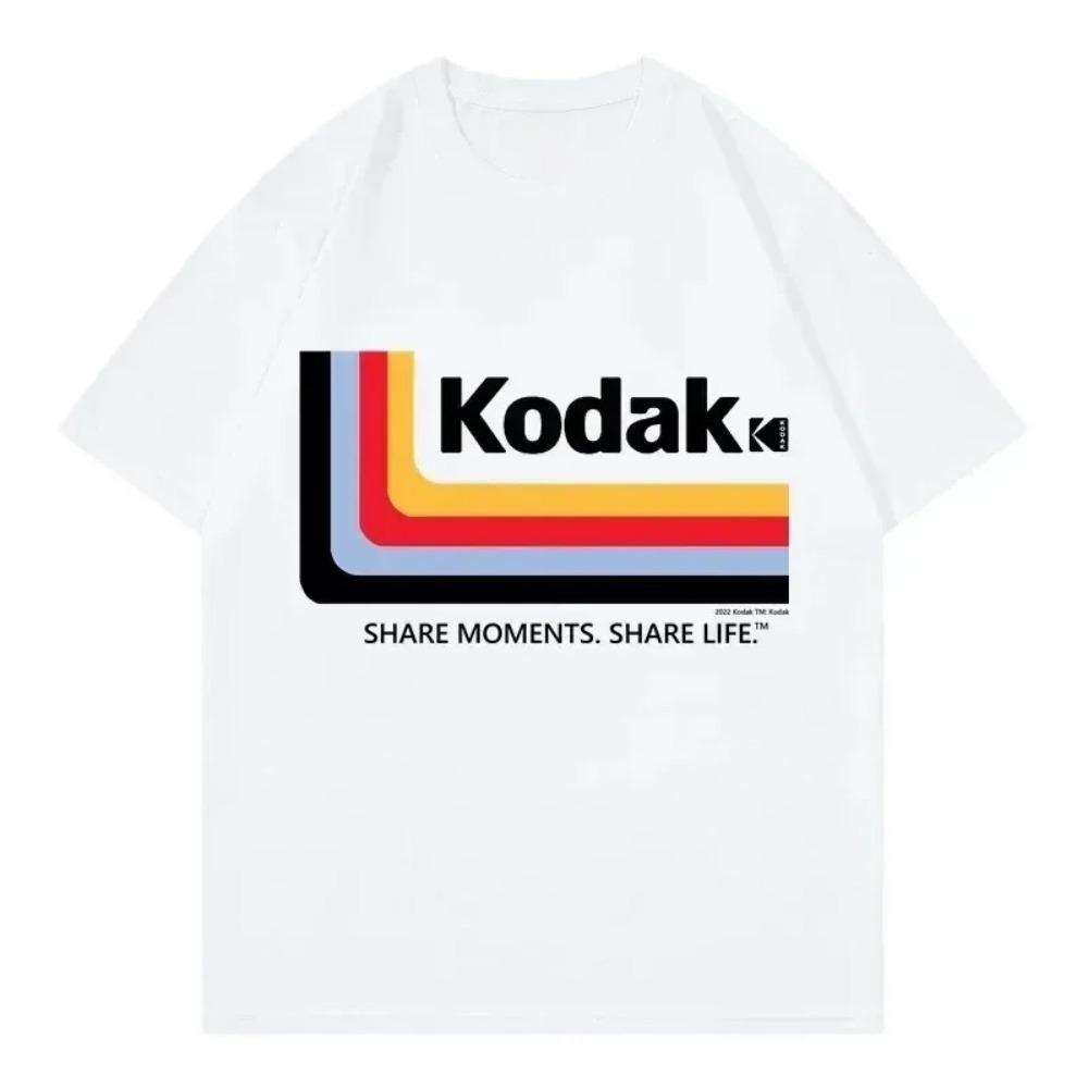 Hot Sale Kodak Brand Korean Men Women T-shirt Short Sleeve Tshirt Clothing Designer Tee High Quality T Shirt Summer Tops Fashion