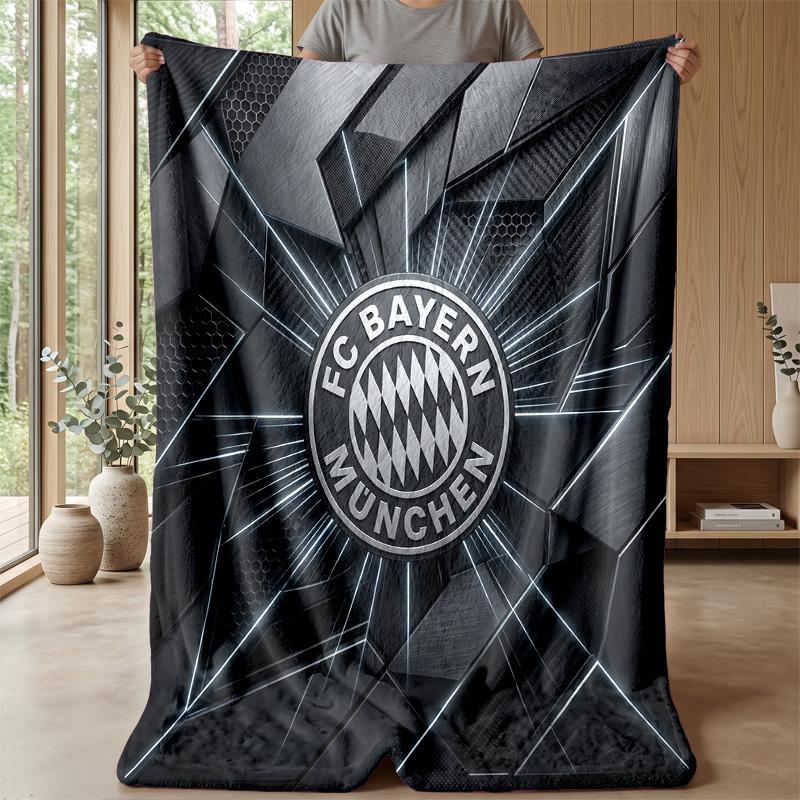 Bayern Munich Theme Blanket Soft Flannel Blanket Plush Throw Blanket Cozy Sofa Bed Blanket for Home Decor