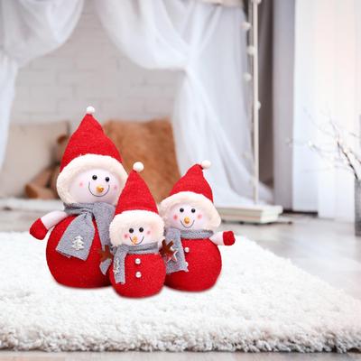 Christmas Decor Snowman Dolls Tabletop Ornaments Family