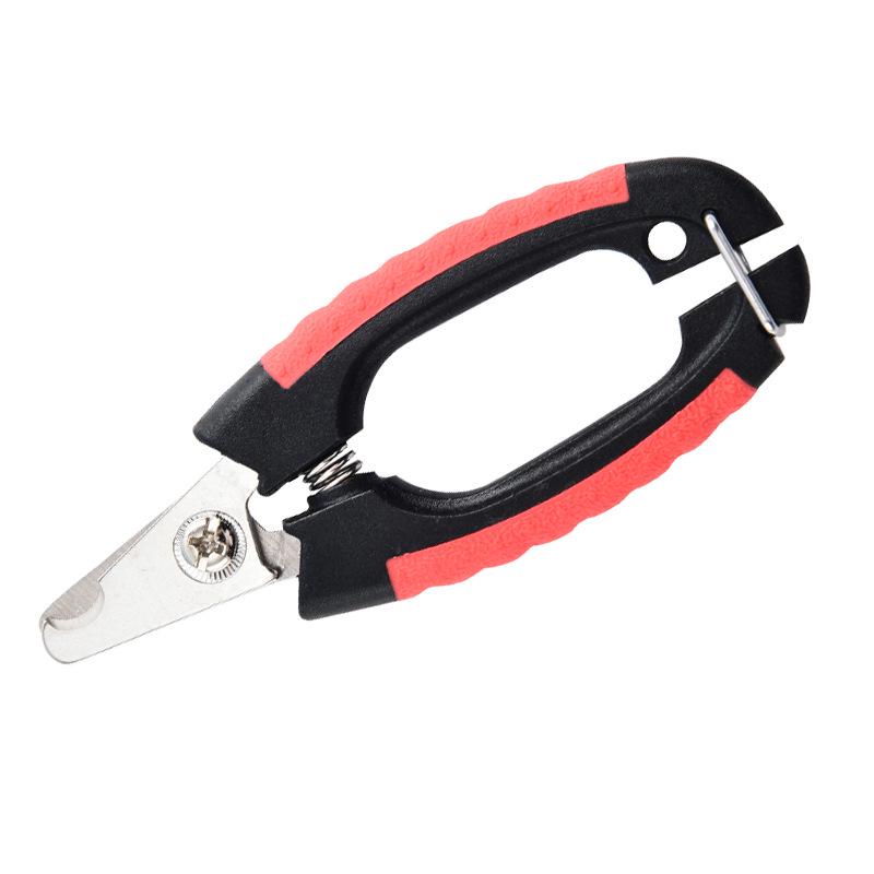 Stainless Steel Pet Nail Clippers with Tail Buckle for Cats and Dogs