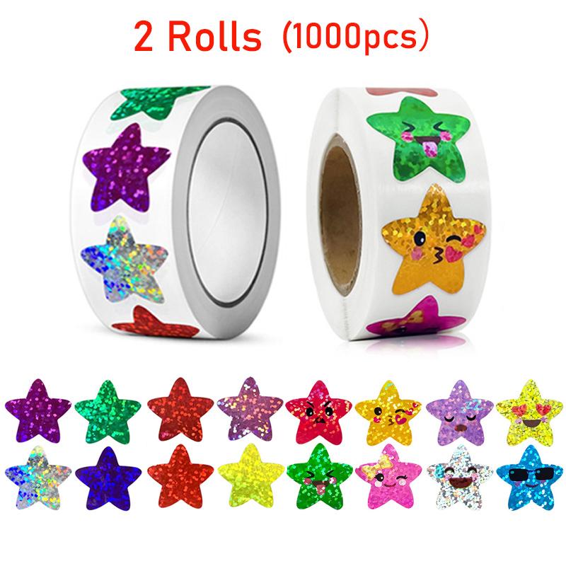 5001000Pcs Round Animal Fish Star Stickers Adorable Incentive Sticker Party Decoration Teacher Reward Encouragement Motivationa