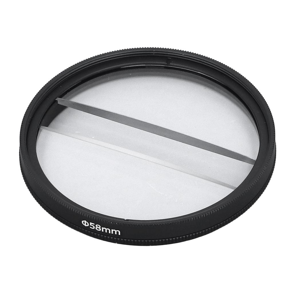 49mm Double Half Moon Special Effects Filter Center Split Diopter Lens Filter for Photography SLR Camera Accessories