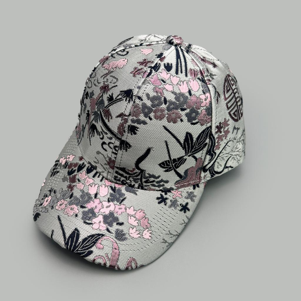 Ethnic Style Flower Embroidery Printed Baseball Cap Ladies Elegant Fashion Casual Outdoor Cap