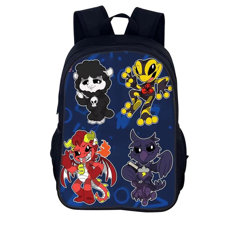 Albtraum-Kreaturen Cartoon Rucksack Schulrucksack 40cm/15,7 Zoll Reißverschluss Büchertaschen Animierte Mochila Kindergeburtstagsgeschenk