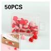 New Heart Shape 50 Pieces Plastic High Quality Cork Board Safety Colorful Thumbtacks Office School Accessories Student Supplies