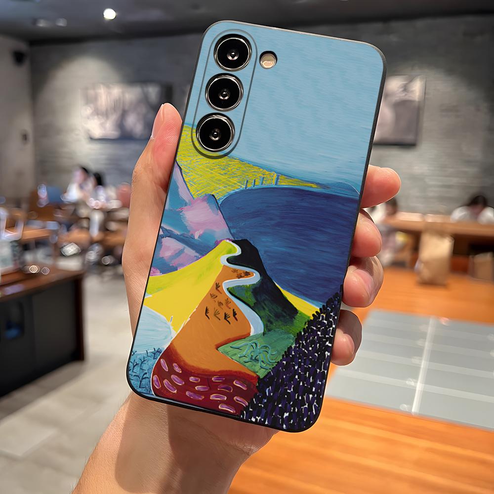 Coque de téléphone Impression d'art David Hockney Pour S23 Samsung S25 S26 S24 Ultra S22 S20 Fe S21 Plus A16 A54 A34 A24 A53 A13 A14 Cover