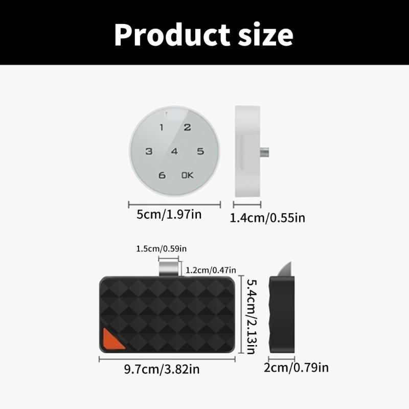 Keyless Privacy Protections Electronic Combination Lock Quick Installation Security Code Lock for Drawers & Cabinets
